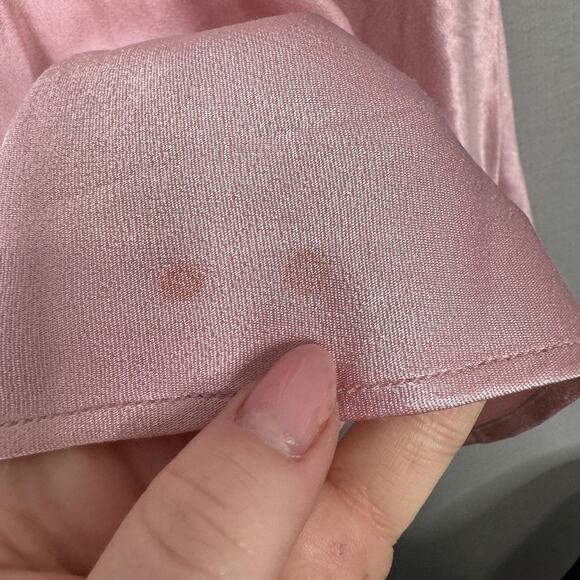 Bardot Dress Womens 8 Blush Pink Rome Diamonte Slip Cutout Maxi Gown Prom Formal - Picture 5 of 16